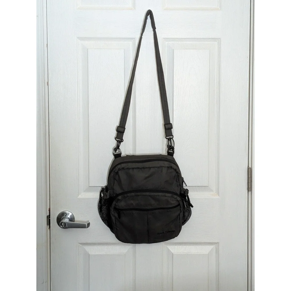 Rick Steves Civita Shoulder Bag Gray Travel Crossbody Daypack Mesh Pockets